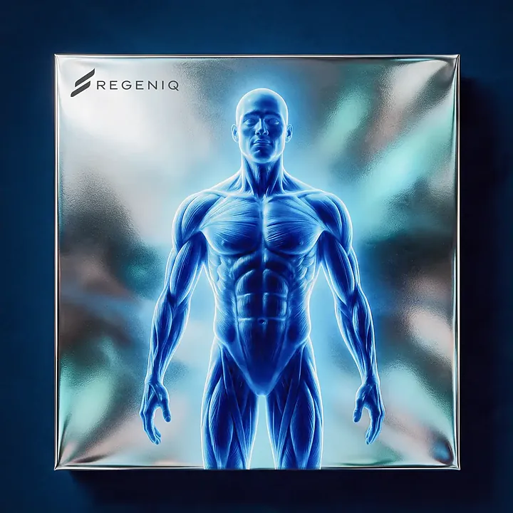 Chromatic Injury Repair Protocol box with a blue anatomical figure and Regeniq branding